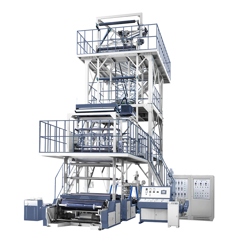 3-Layer Co-Extrusion Film Blowing Machine with IBC and Rotary Haul-off System